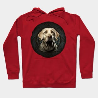 Circular Retro Labrador Owner Golden Black dog Dad Mom Hoodie